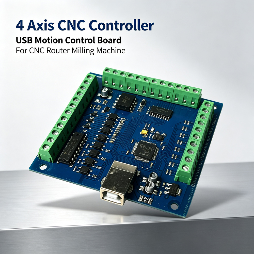 Mach3 Usb Cnc Controller 4 Axis 100Khz - CNCモーションコントローラーカード MACH3 4軸 100kHz USB対応 スムーズなステッピングモーター制御ブレークアウトボード。木工旋盤に使用。