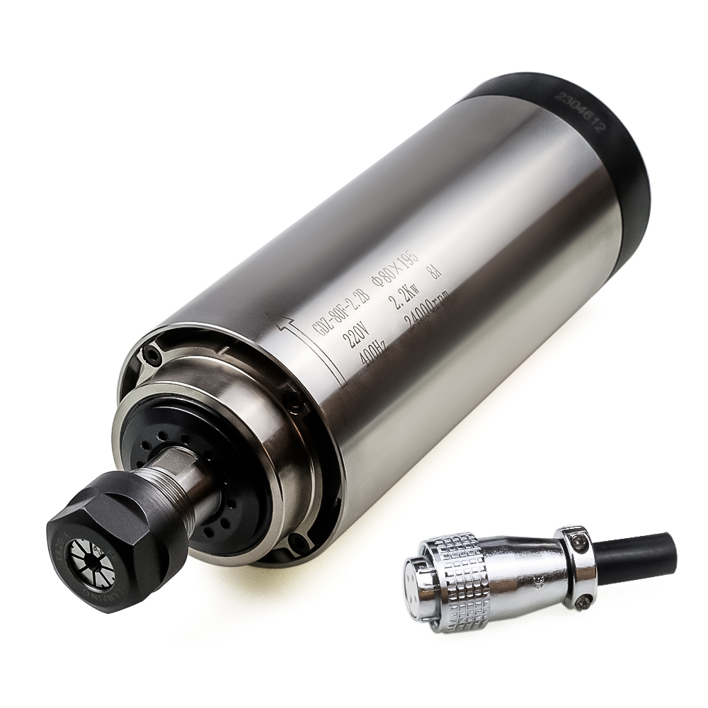 2.2KW、1.5KWの空冷式CNCスピンドルモーターキット - Air Cooled 1.5Kw Spindle Motor Inverter 110V のレビューと価格