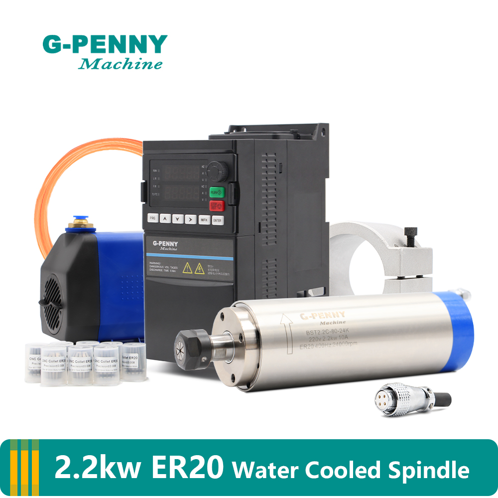 G-PENNY 2.2kW ER20 水冷スピンドルキット、 - 2.2Kw Water Cooled Spindle Kit Vfd のレビューと価格