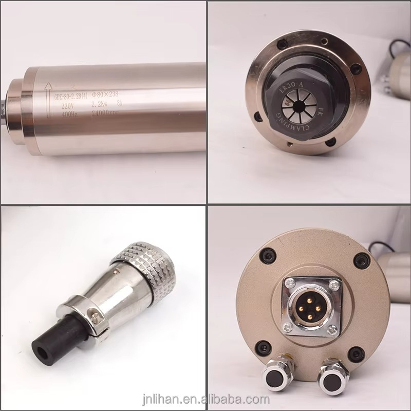 2.2KW 220V 水冷式工作機械スピンドル 水冷式CNC - 2.2Kw Water Cooled Spindle Kit Vfd のレビューと価格