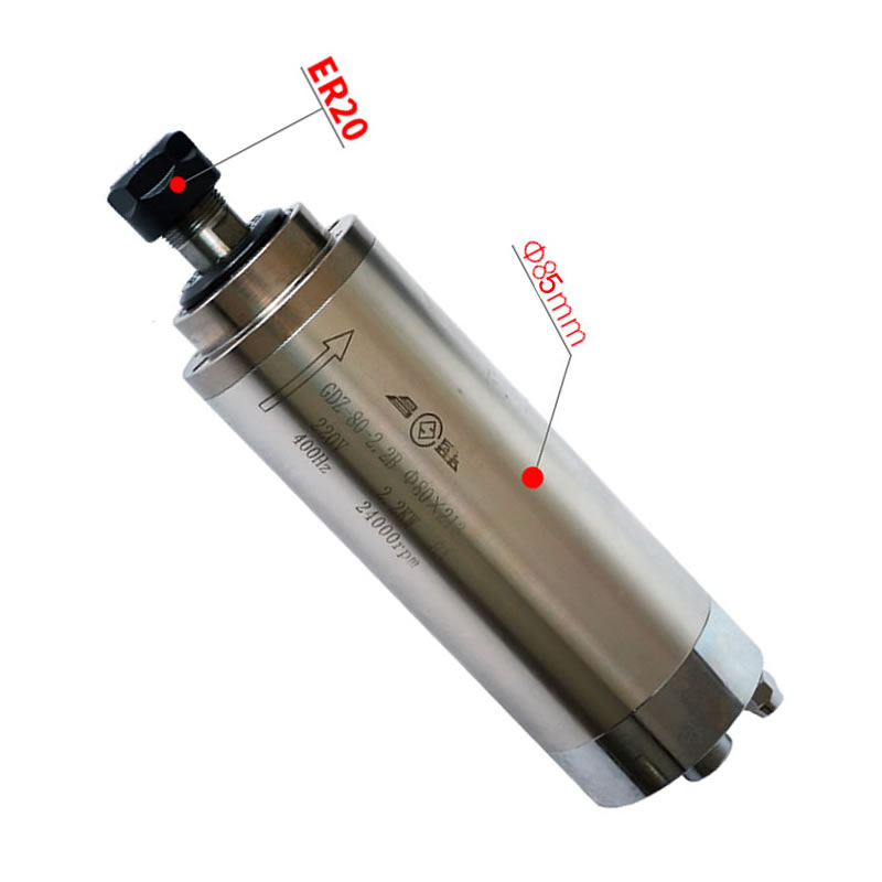 水冷彫刻機用cncモーター,220v,380v,100 kw - Er20 Collet Chuck Spindle Motor 220V のレビューと価格